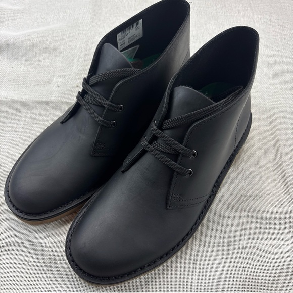 Clarks Men's Black Bushacre 3 Leather Boots Size 7M